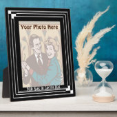Plaque Photo Art déco classique (vertical - personnalisé) (Côté)