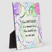 Plaque Photo Art Design d'anniversaire (Côté)