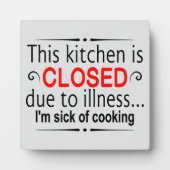 Plaque Photo art du mot de la cuisine fermée (Devant)