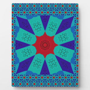 Plaque Photo Art Égyptien Ancien : Un Mandala Vibrant.