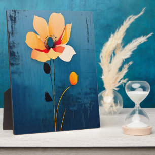 Plaque Photo Art floral audacieux avec fleur Abstraite