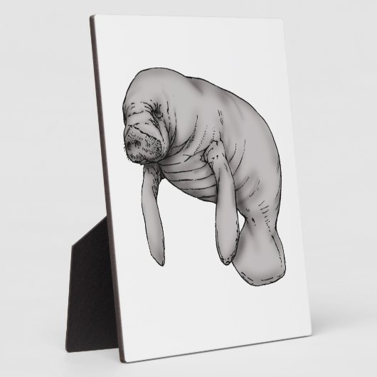 Plaque Photo art manatee (Côté)