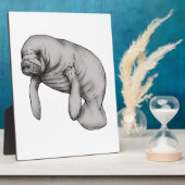 Plaque Photo art manatee (Côté)