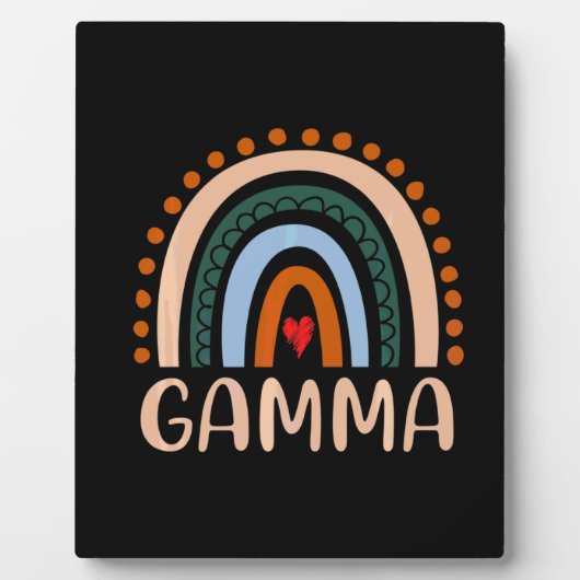 Plaque Photo Art Mère | Gamma Rainbow Grandma mignonne annivers (Devant)