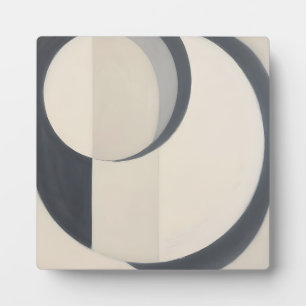 Plaque Photo Art minimaliste Cercles Noir Blanc