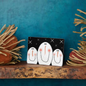 Plaque Photo Art populaire primitif Snowman (Côté)