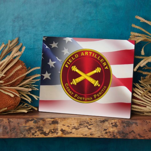 Plaque Photo Artillerie de campagne Vétéran de l'Armée (Côté)