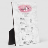 Plaque Photo Artiste de maquillage en marbre parties scintillan (Côté)