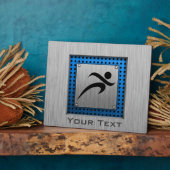 Plaque Photo Aspect métallique brossé en cours d'exécution (Côté)