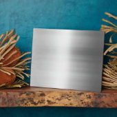 Plaque Photo Aspect métallique en acier inoxydable (Côté)