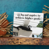 Plaque Photo Aspect vers des objectifs supérieurs Chat motivati (Côté)