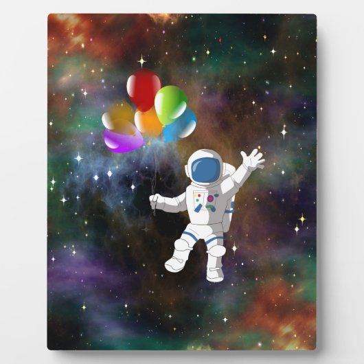 Plaque Photo Astronaut avec ballons (Devant)