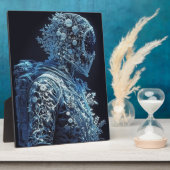 Plaque Photo Astronaute floral givré (Côté)