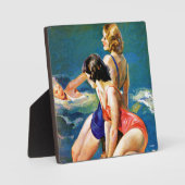 Plaque Photo At the Pool (Recto)