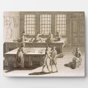 Plaque Photo Atelier de tailleur, de l'Encyclopédie des Sc