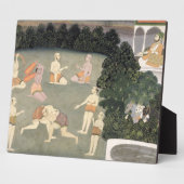 Plaque Photo Athlètes se produisent devant un noble assis, c.17 (Côté)