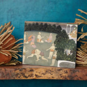 Plaque Photo Athlètes se produisent devant un noble assis, c.17 (Côté)