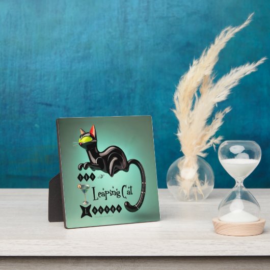 Plaque Photo Atomique Futuriste Le Leaping Cat Lounge (Insitu)