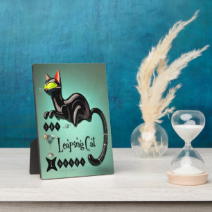 Plaque Photo Atomique Futuriste Le Leaping Cat Lounge