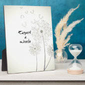 Plaque Photo Attendez-vous à un Miracle Inspirational (Côté)