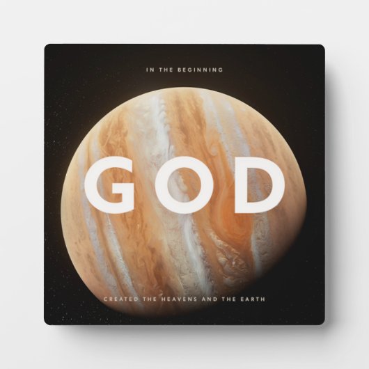 Plaque Photo Au commencement Dieu (Devant)