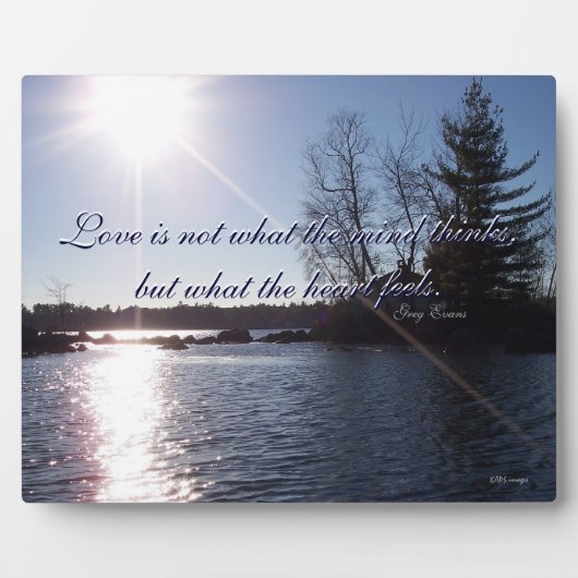 Plaque Photo Au-dessus du lac (Devant)