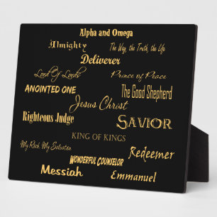 Plaque Photo au nom de Jésus...