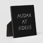 Plaque Photo Audax à fidelis (Recto)