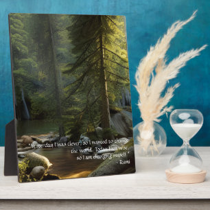 Plaque Photo Aujourd'hui, je suis sage Citation Nature Paysage 