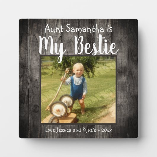 Plaque Photo Aunt Bestie Desk Photo (Devant)