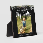 Plaque Photo Aunt Bestie Glitter Desk Photo (Recto)