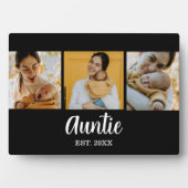 Plaque Photo Auntie Established Modern Script Black 3 Photo (Devant)
