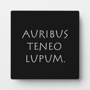 Plaque Photo Auribus teneo lupum