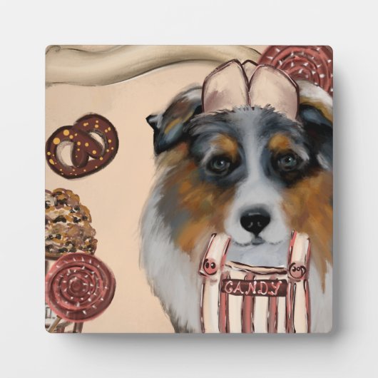 PLAQUE PHOTO AUSTRALIAN SHEPHERD (Devant)