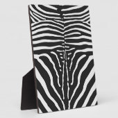 Plaque Photo Authentic Zebra Skin Print - noir blanc strié (Côté)