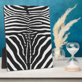 Plaque Photo Authentic Zebra Skin Print - noir blanc strié (Côté)