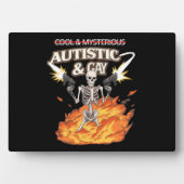 Plaque Photo Autistique et Squelette Gay Sensibilisation sur l' (Devant)