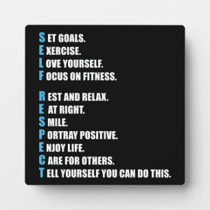 Plaque Photo AUTO-RESPECT - Motivationnel
