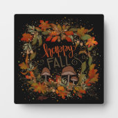 Plaque Photo Automne Feuilles Champignon Assez Heureux Automne (Devant)