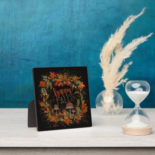 Plaque Photo Automne Feuilles Champignon Assez Heureux Automne (Insitu)