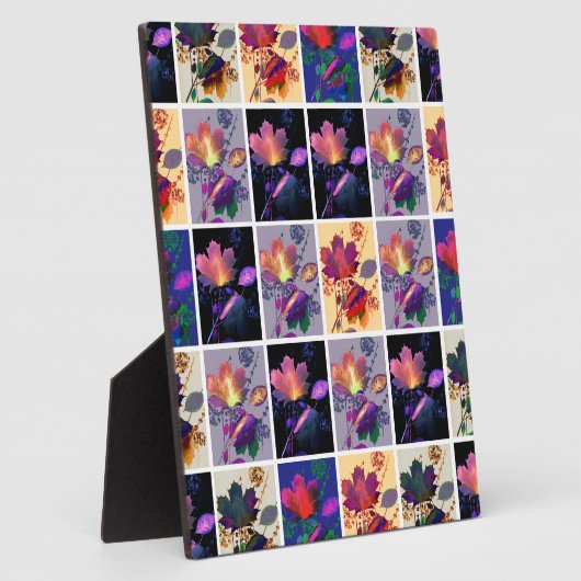 Plaque Photo Autumn Leaves Rustic Patchwork (Côté)