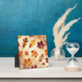 Plaque Photo Autumn Leaves Watercolor Fall Pattern (Insitu)