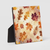Plaque Photo Autumn Leaves Watercolor Fall Pattern (Recto)