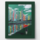 Plaque Photo Autumn Reflection Painting by Alfred Fox (Devant)