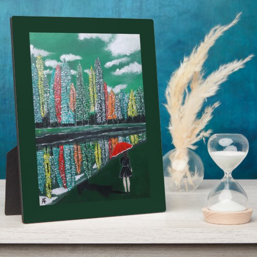 Plaque Photo Autumn Reflection Painting by Alfred Fox (Côté)