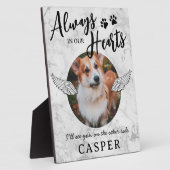 Plaque photo avec ailes d'ange pour mémorial d'ani (Côté)