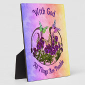 Plaque Photo Avec Dieu Papillon Fleur Art Inspiration (Côté)