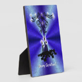 Plaque Photo Avent, Artdeco de Noël sur Blue Green Rainbow (Côté)