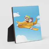 Plaque Photo Aventure en vol avec chien (Recto)