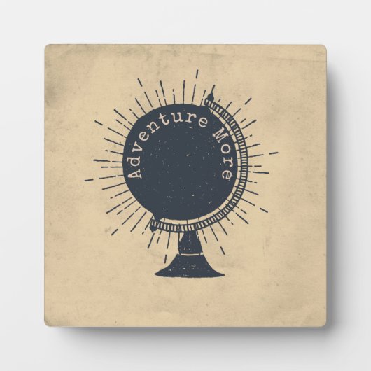 Plaque Photo Aventurez davantage Hipster Globe (Devant)